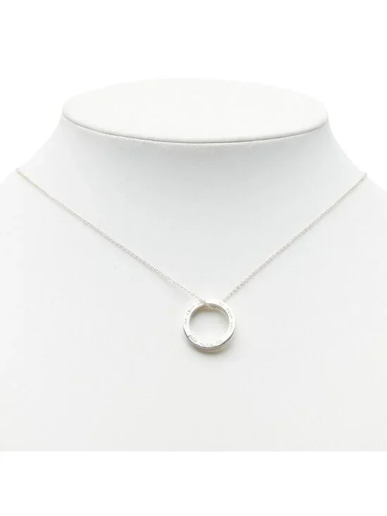 Tiffany & Co Open Circle Pendant Necklace Silver - Picture 8 of 9